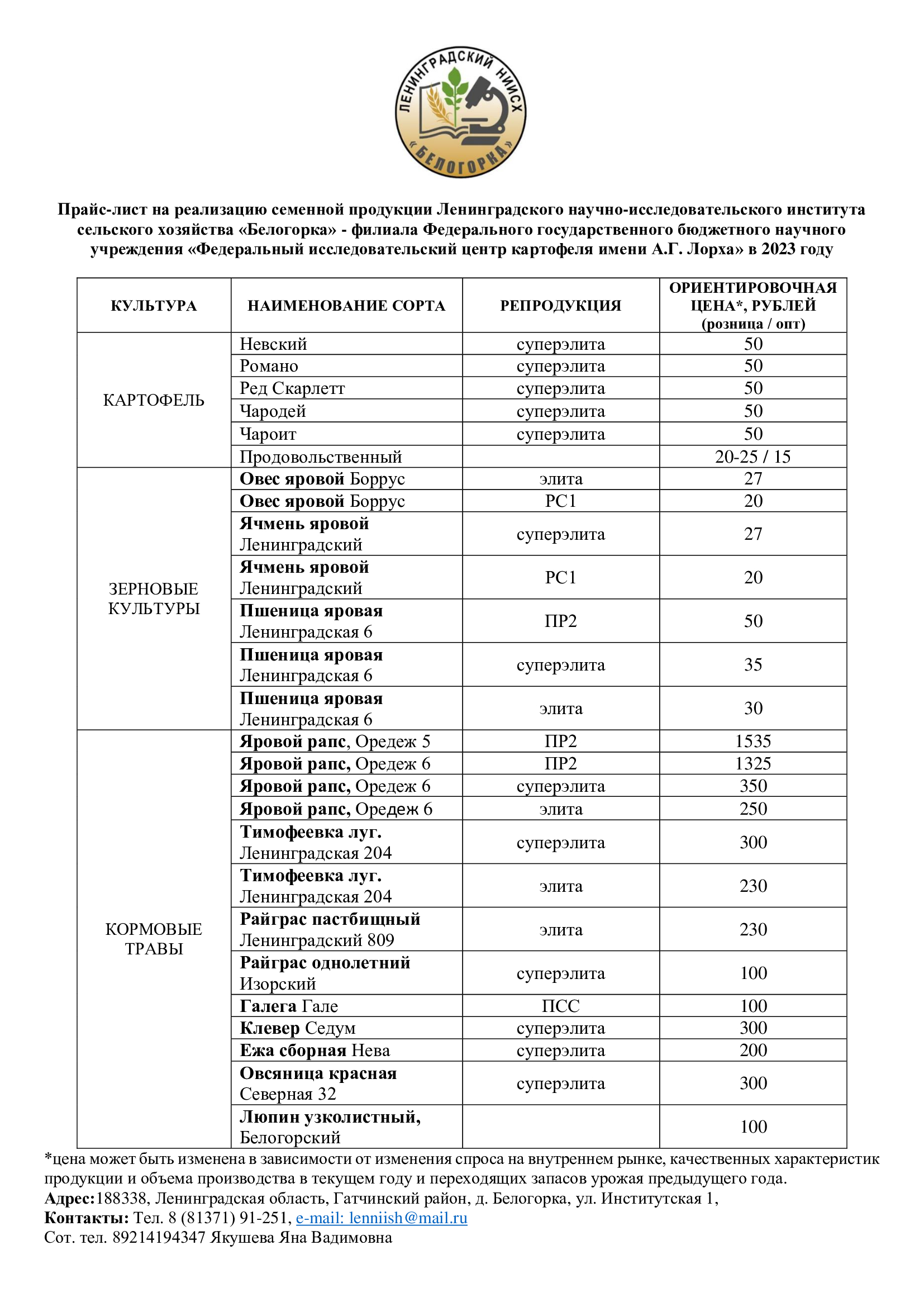 Объявление